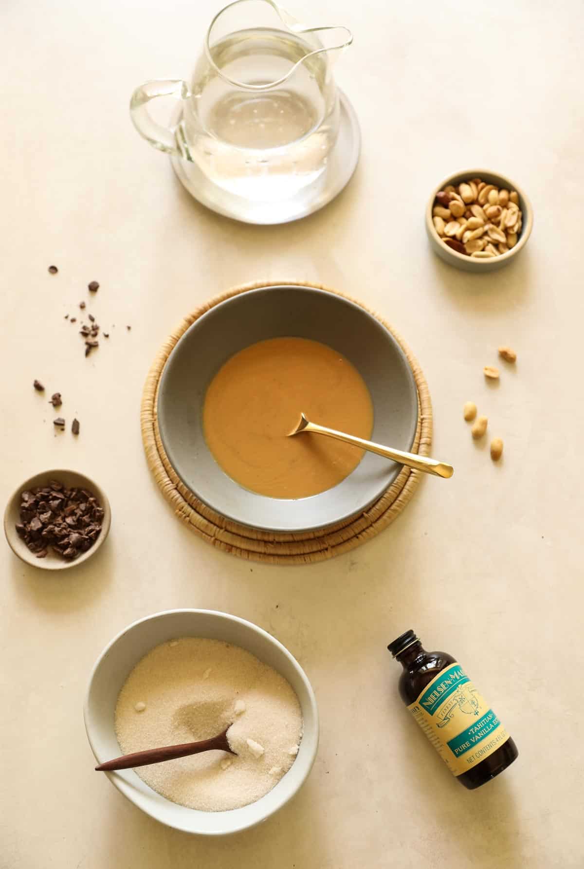 Ingredients laid out on a counter 