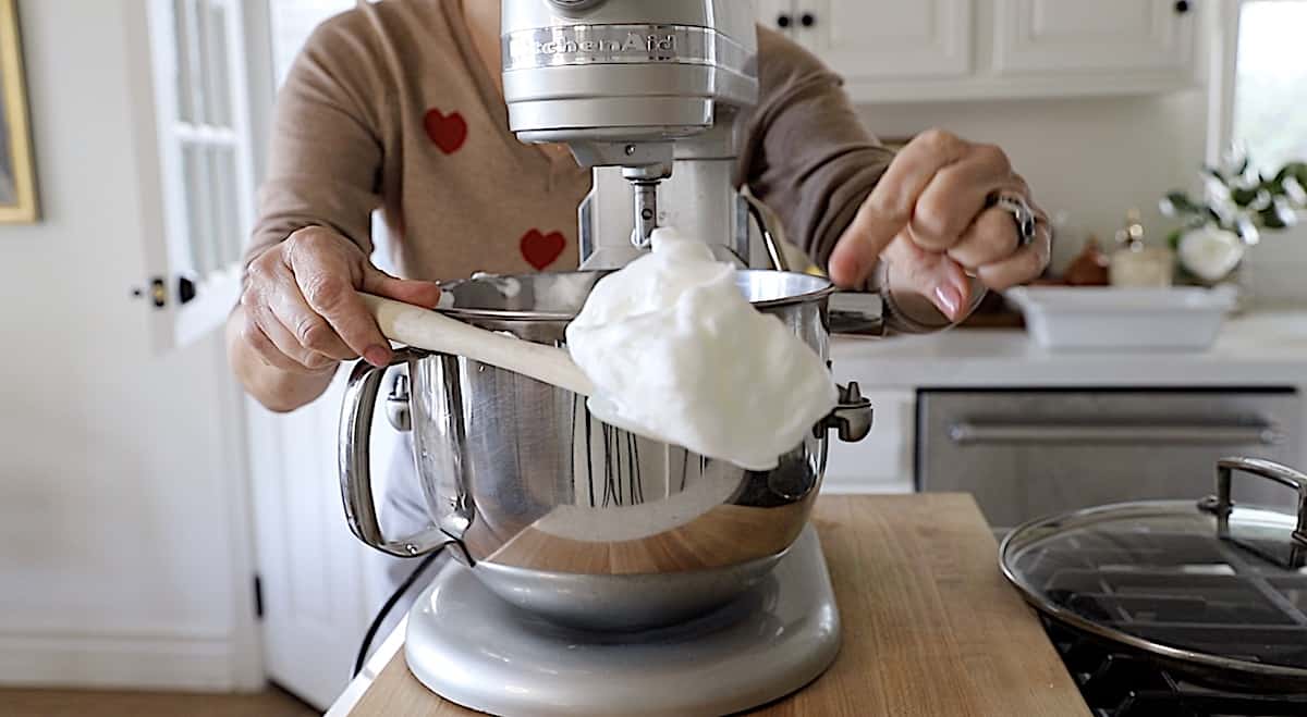 a person showing light fluffy egg whites