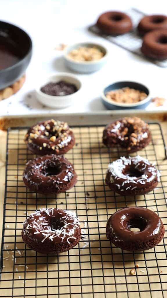 Baked Chocolate Donuts - Entertaining with Beth