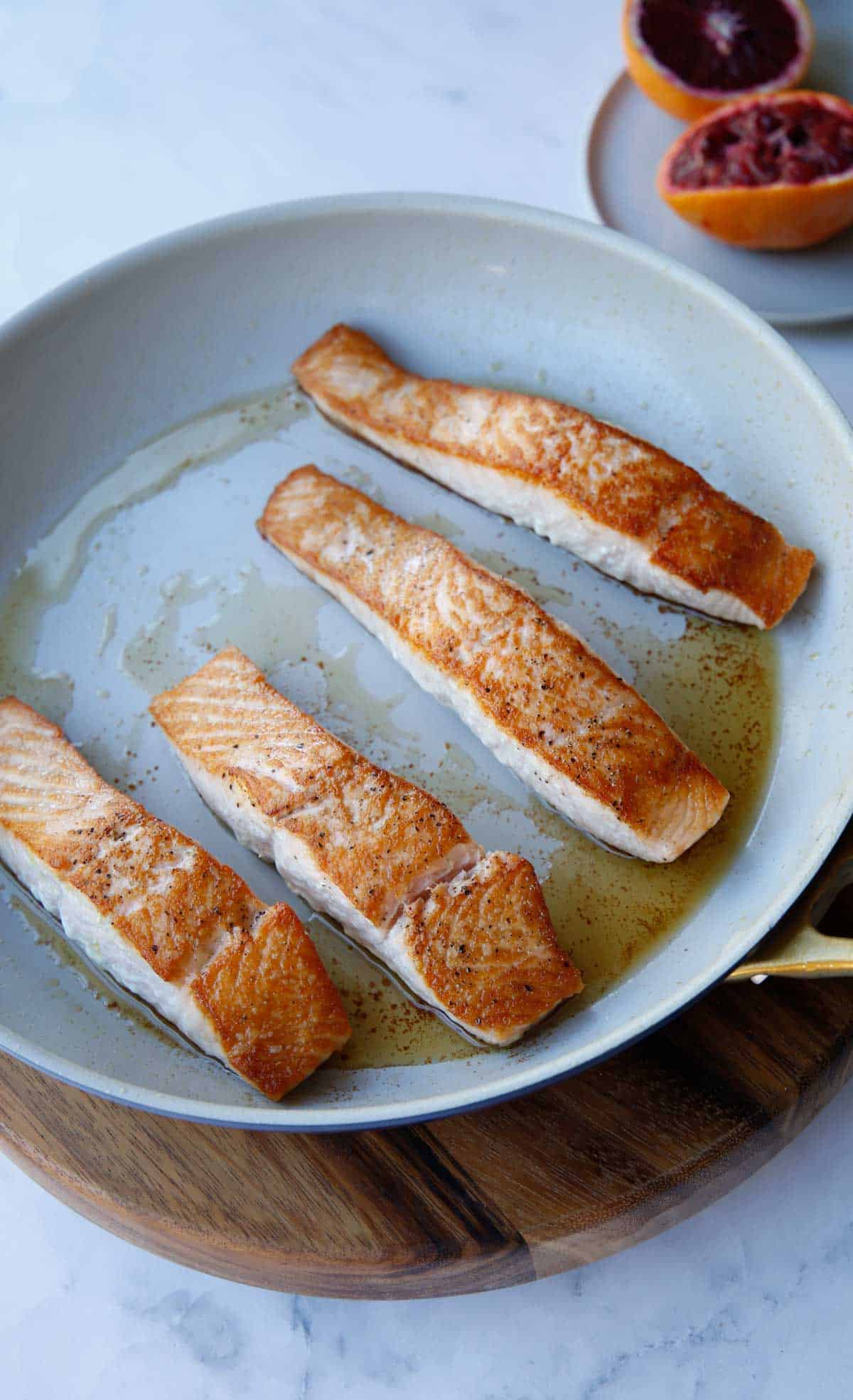 Pan Seared Salmon in a Non Stick Pan