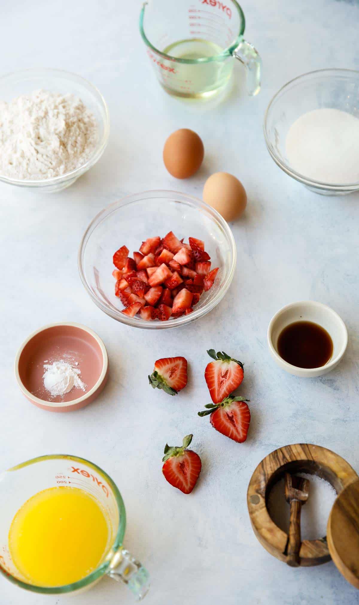 Ingredients laid out on a counter