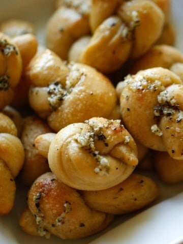 Garlic Knots on a Platter