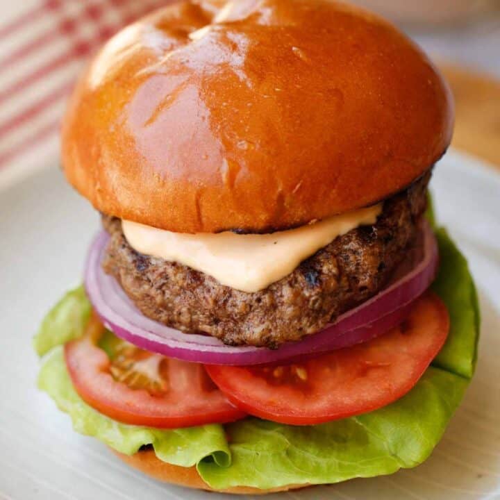 Burger Sauce topped on a burger