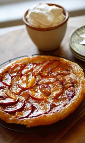 Peach Tarte Tatin - Entertaining with Beth