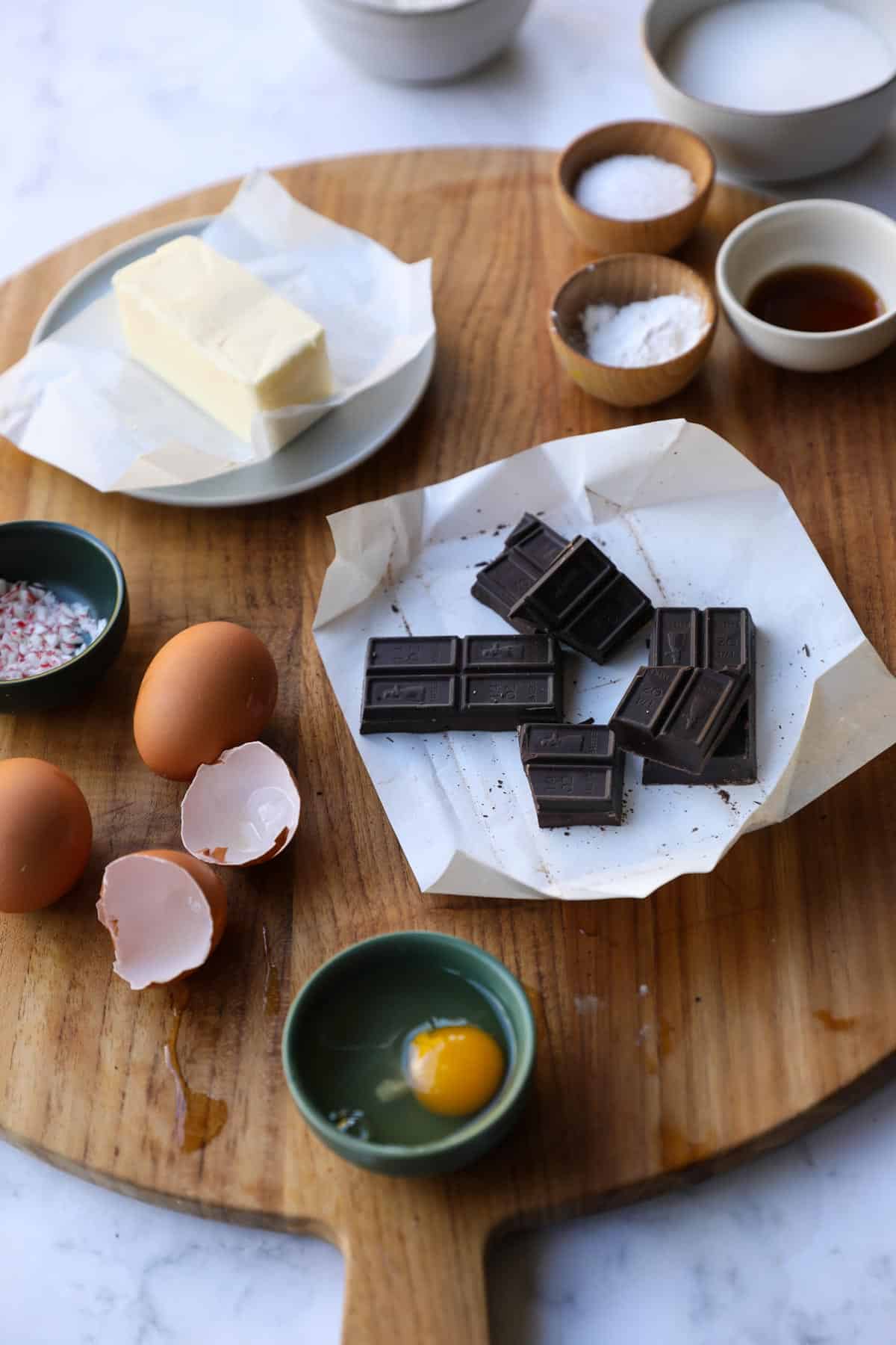 Ingredients laid out on a cutting board