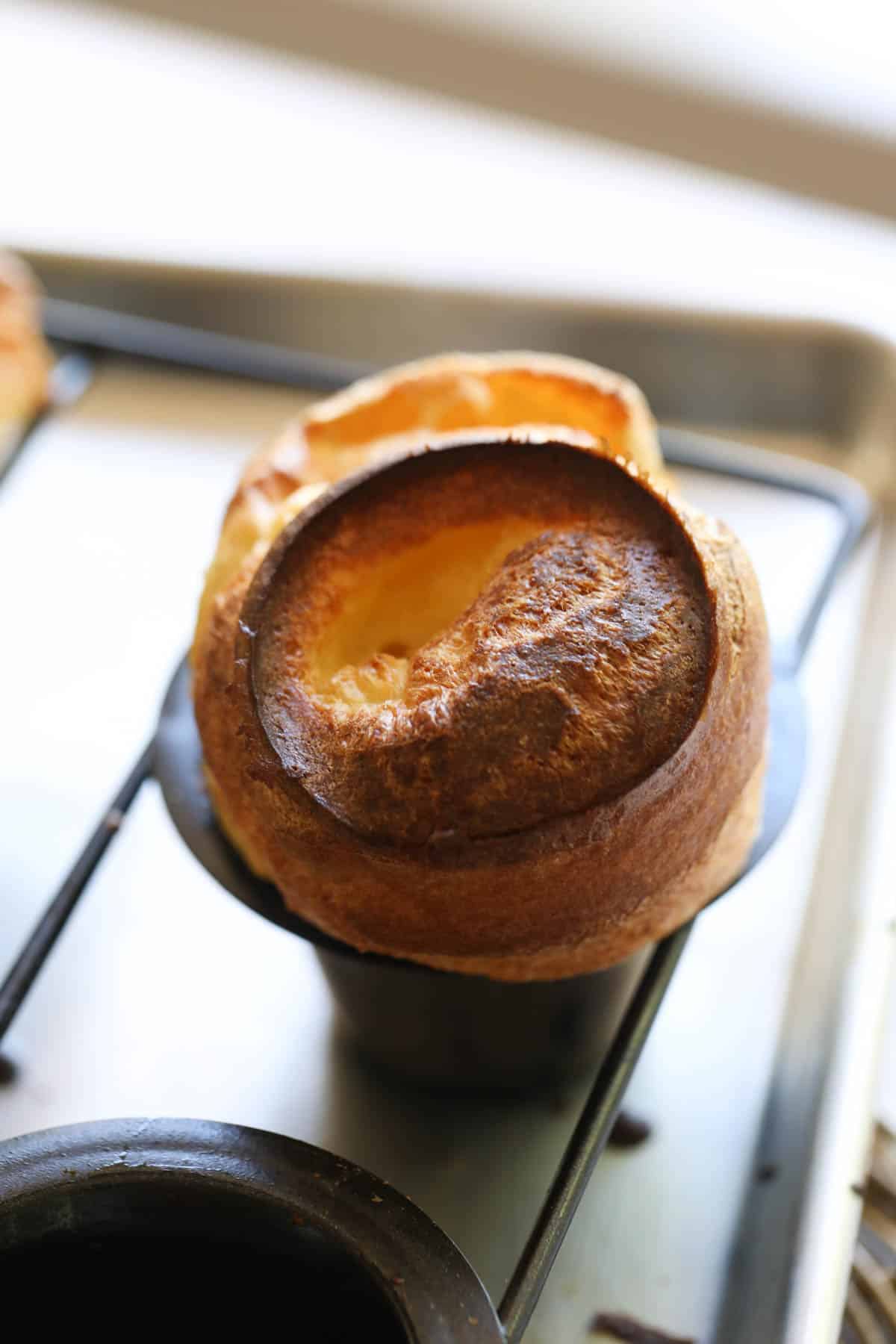 a popover baked in a tin