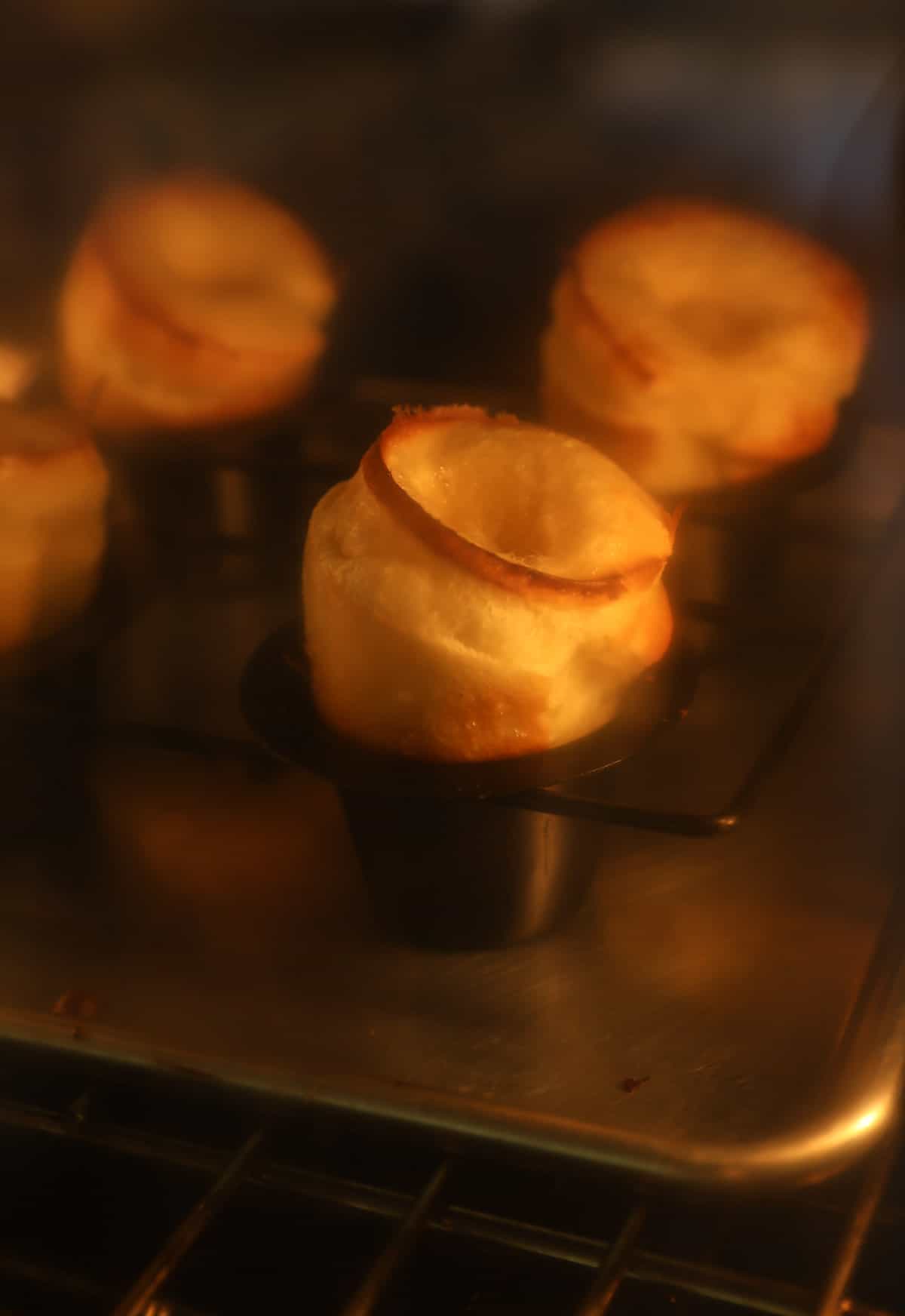 popover rising in the oven
