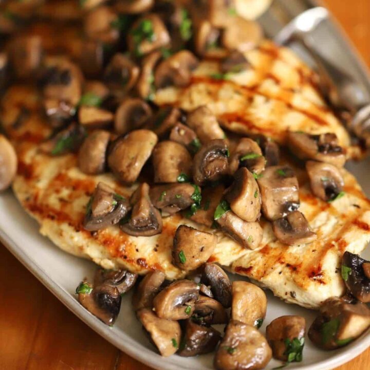 Grilled Chicken and Mushrooms