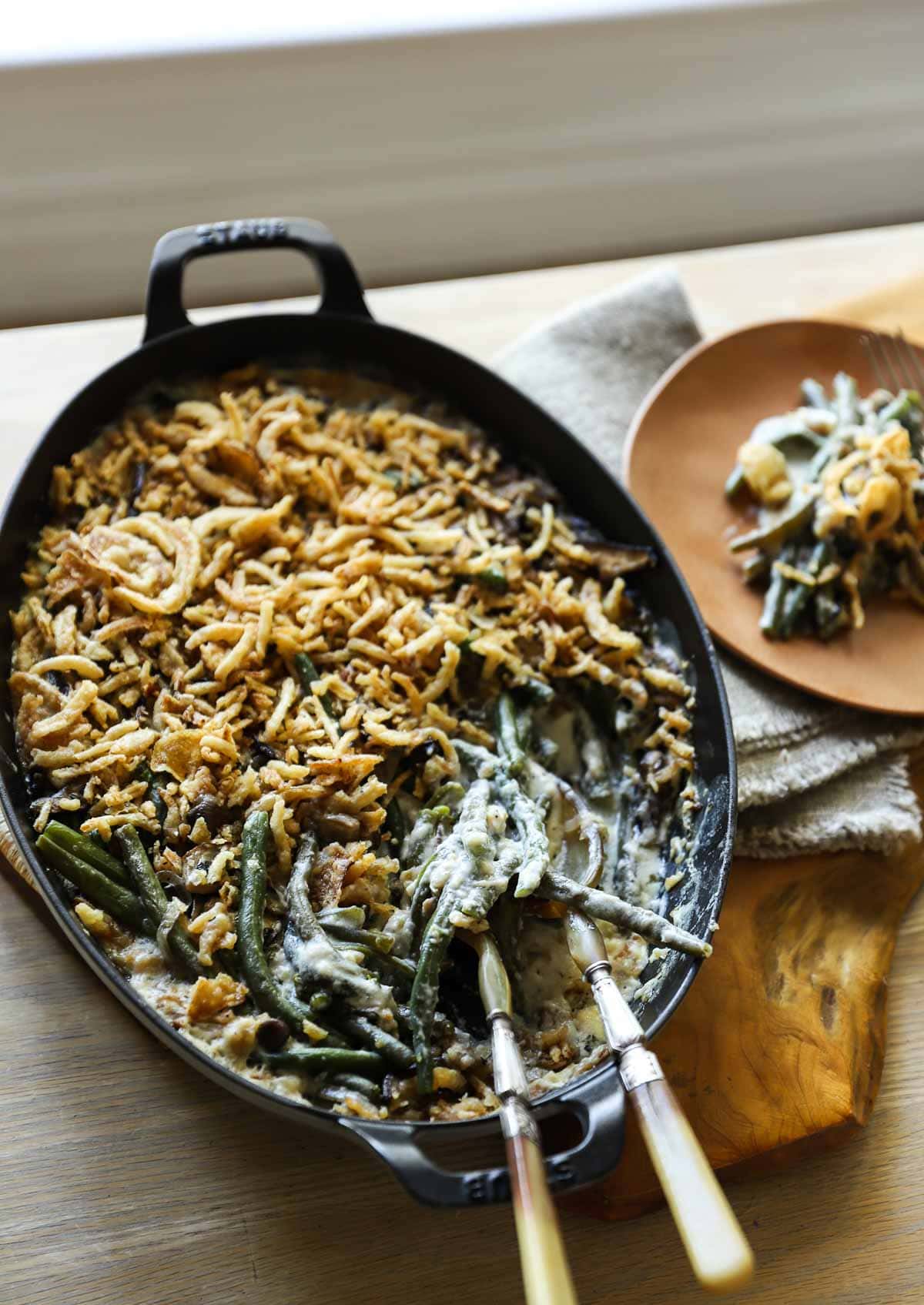 Green Bean Casserole Made with fresh green beans.