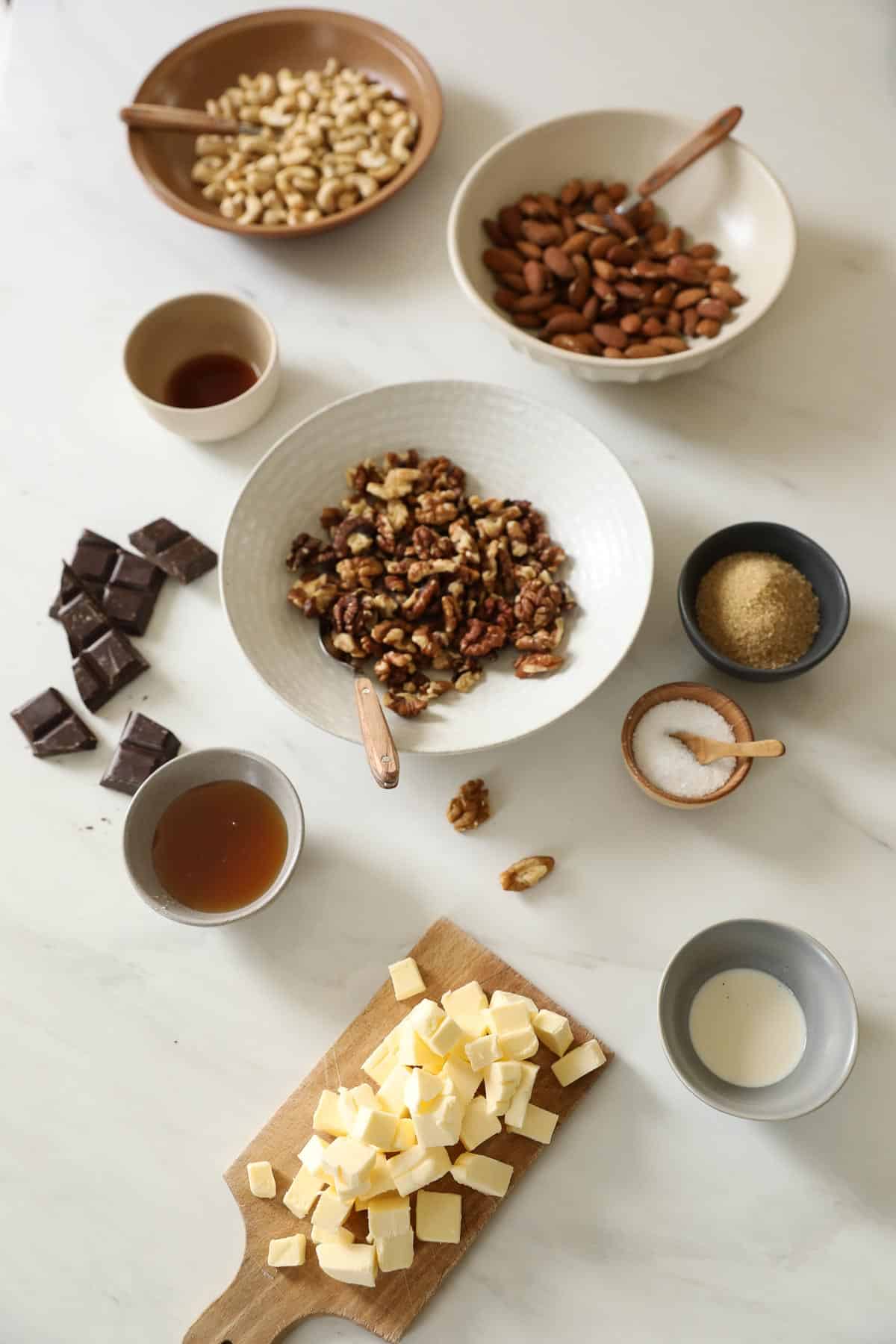 Ingredients laid out on a counter